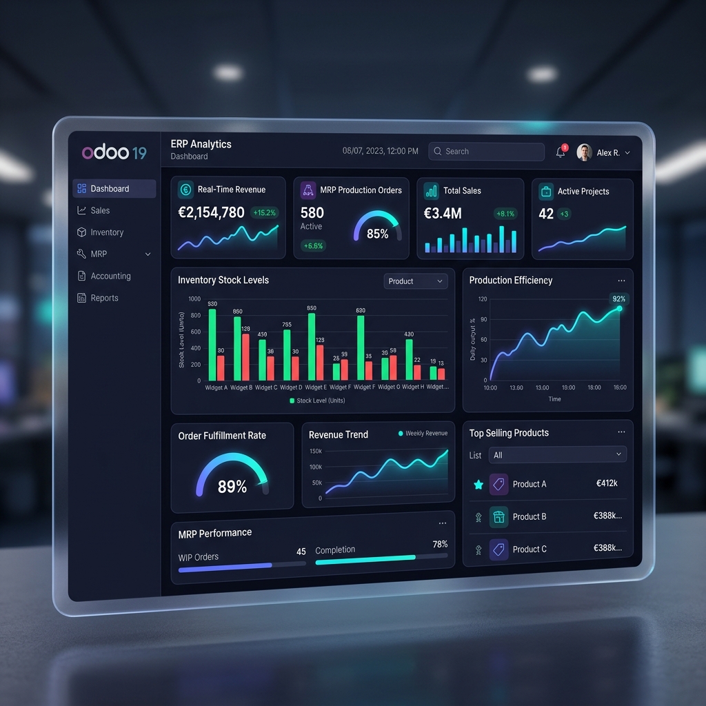 Odoo ERP Analytics Dashboard